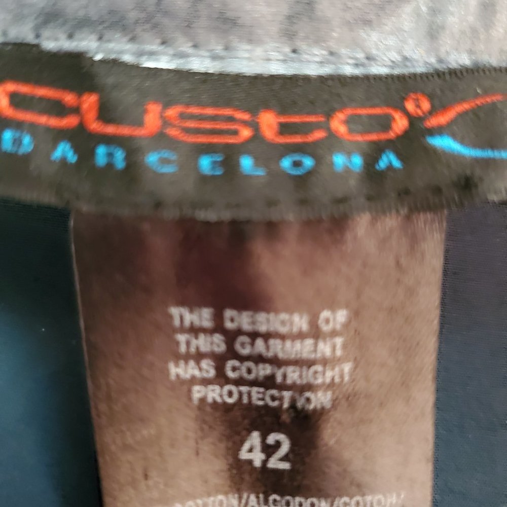 CUSTO BARCELONA Metallic Print Coat 8 EUC - Picture 7 of 8
